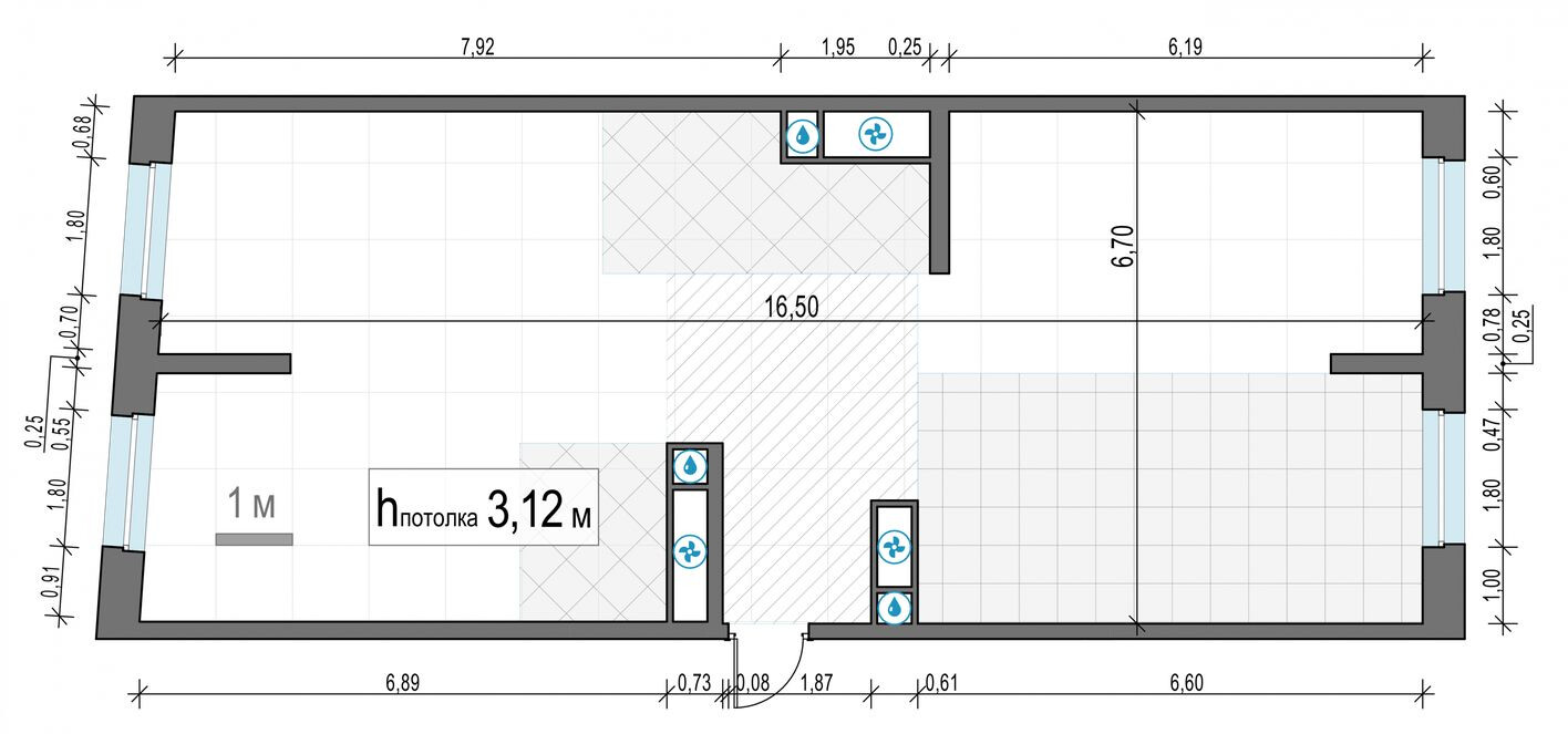 Планировка — 3к. квартира, 103.3 м²