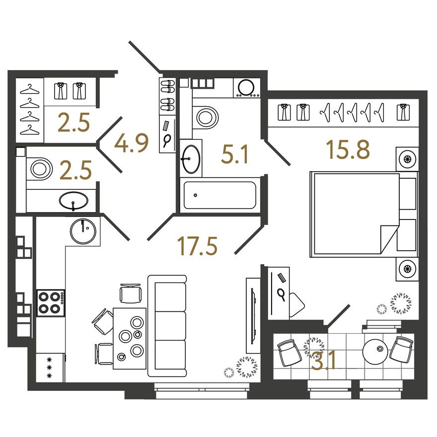 1к. квартира