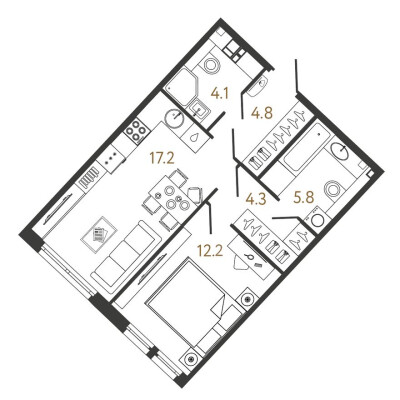 1к. квартира