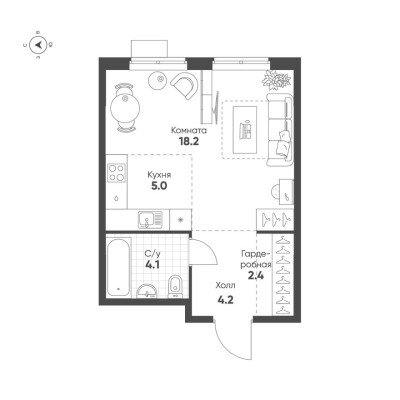 1к. квартира