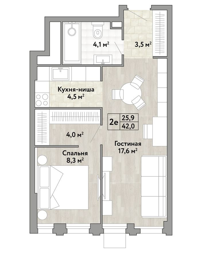 1к. квартира