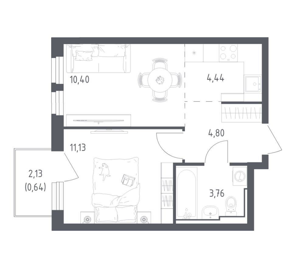1к. квартира