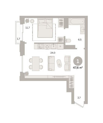 1к. квартира