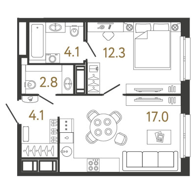 1к. квартира