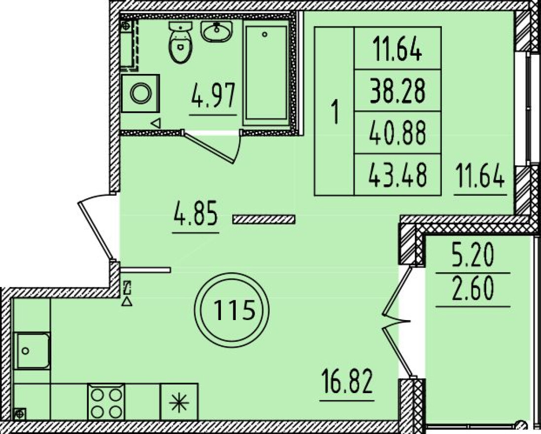 1к. квартира