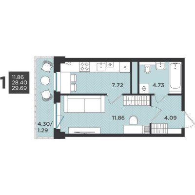 1к. квартира