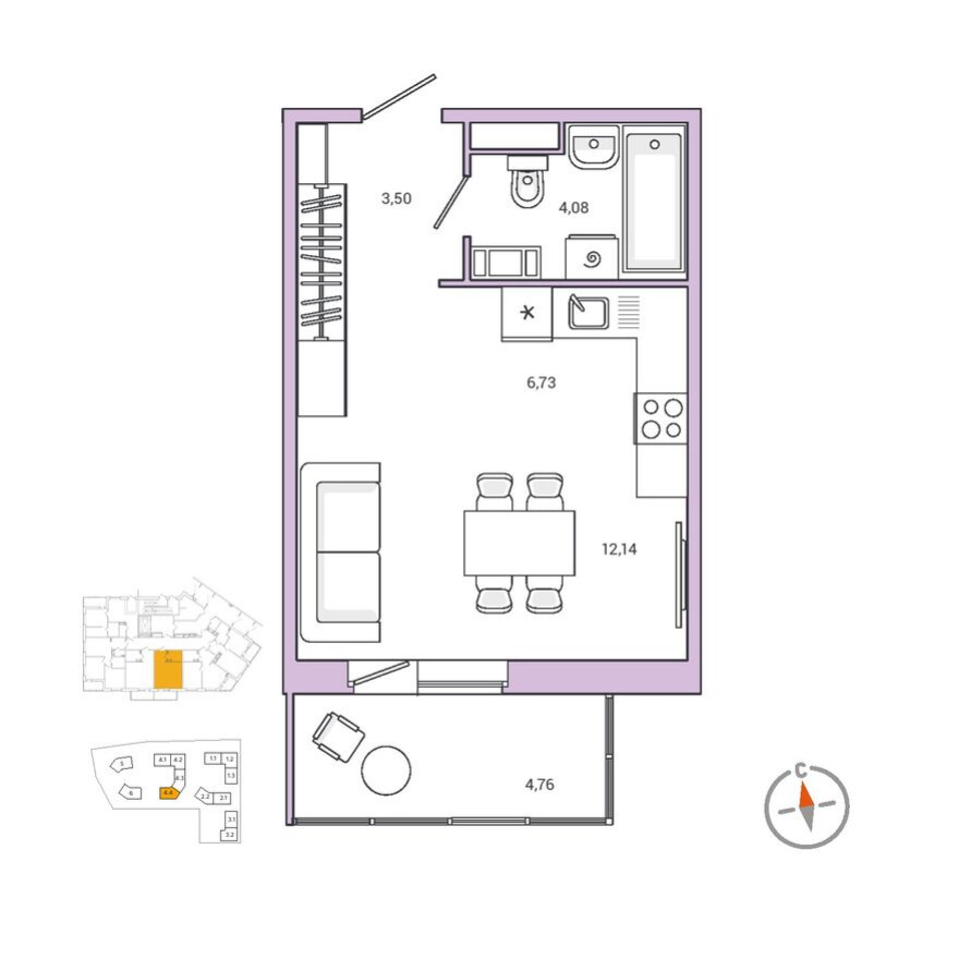 1к. квартира