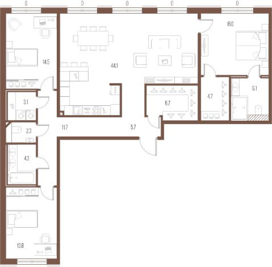 3к. квартира