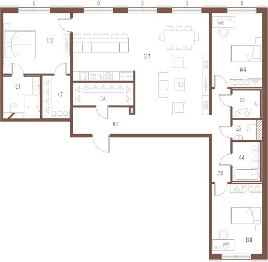 3к. квартира