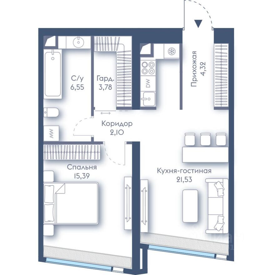 1к. квартира