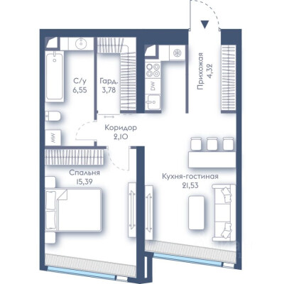 1к. квартира