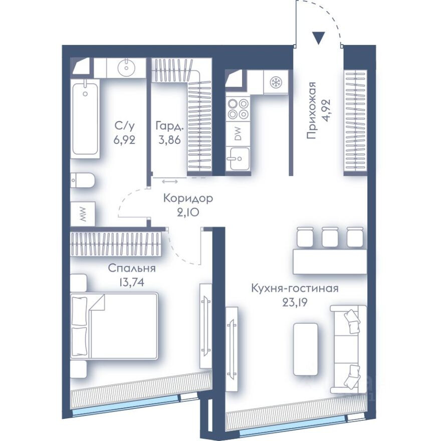 1к. квартира