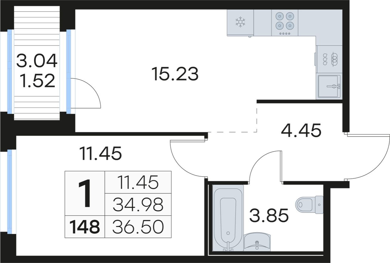 1е квартира