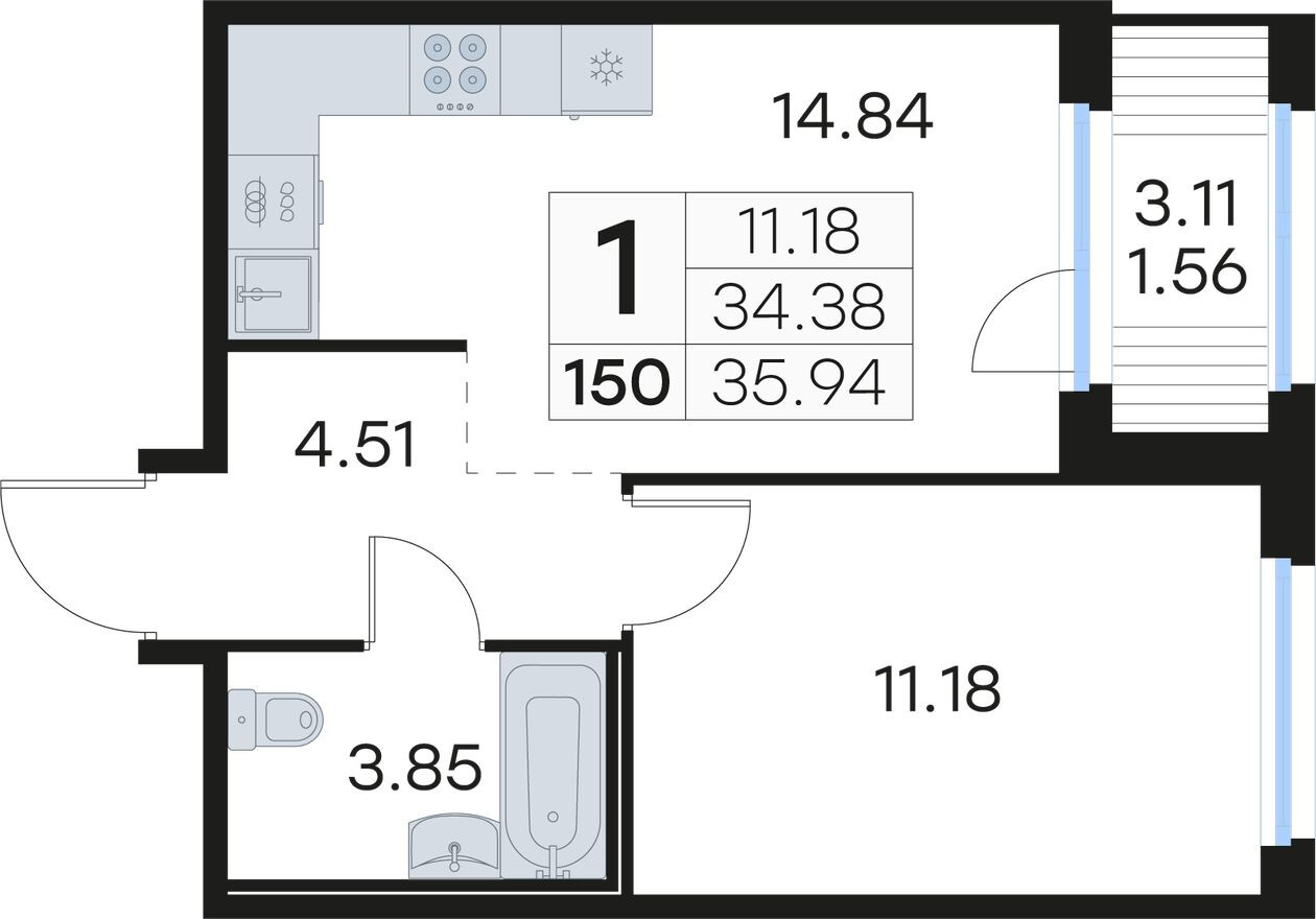 1е квартира