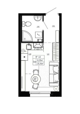 1к. квартира