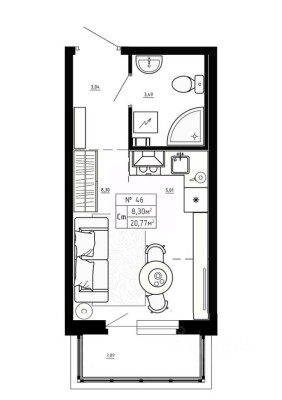 1к. квартира