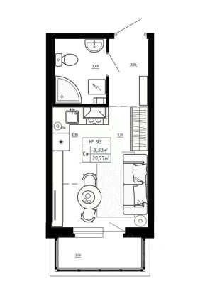 1к. квартира