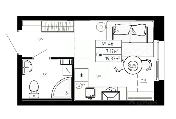 1к. квартира