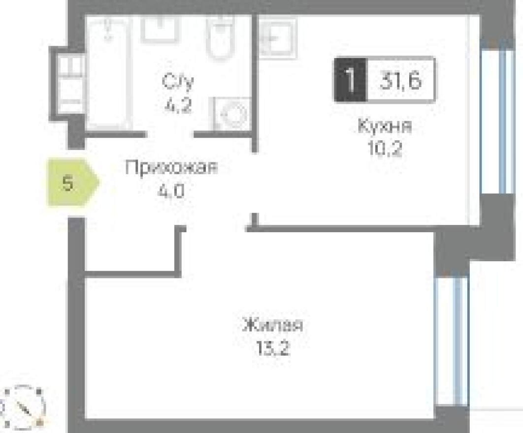 1к. квартира