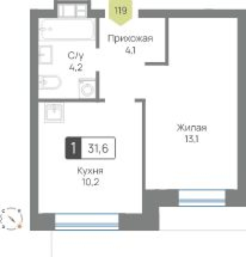 1к. квартира