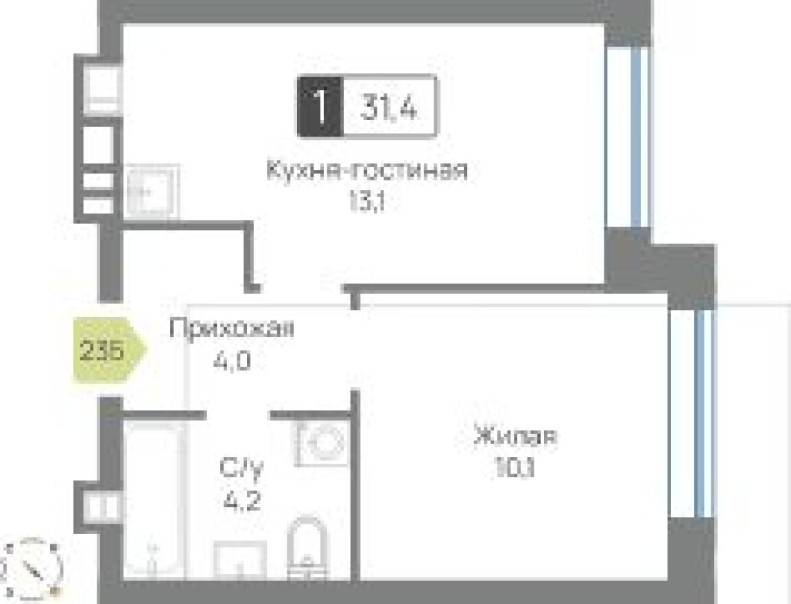 1к. квартира