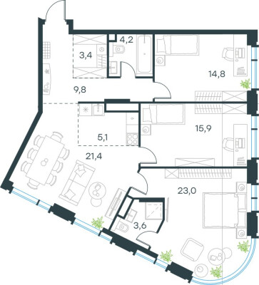 4к. квартира