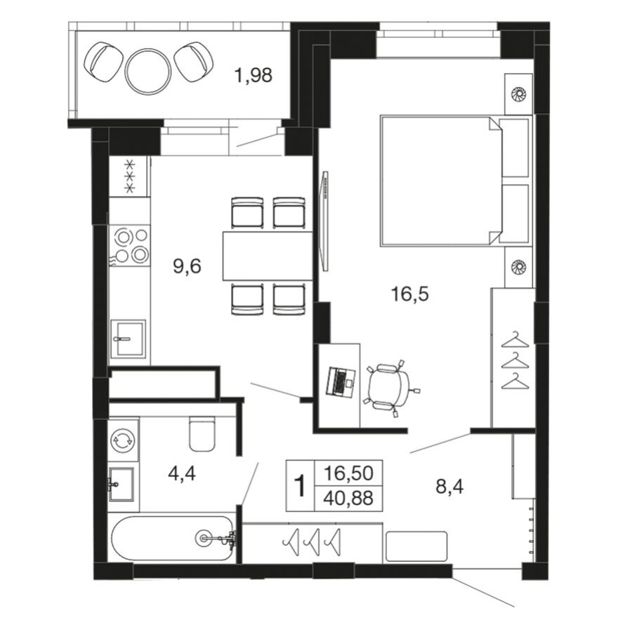 1к. квартира