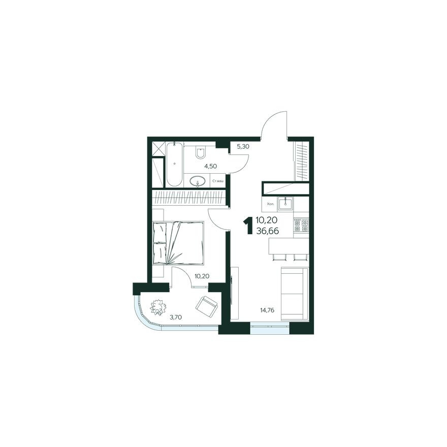 1к. квартира