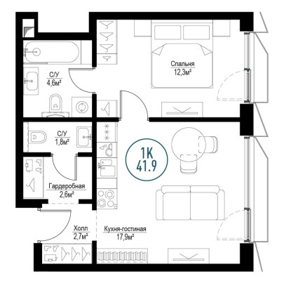 1к. квартира