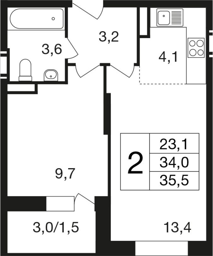2к. квартира
