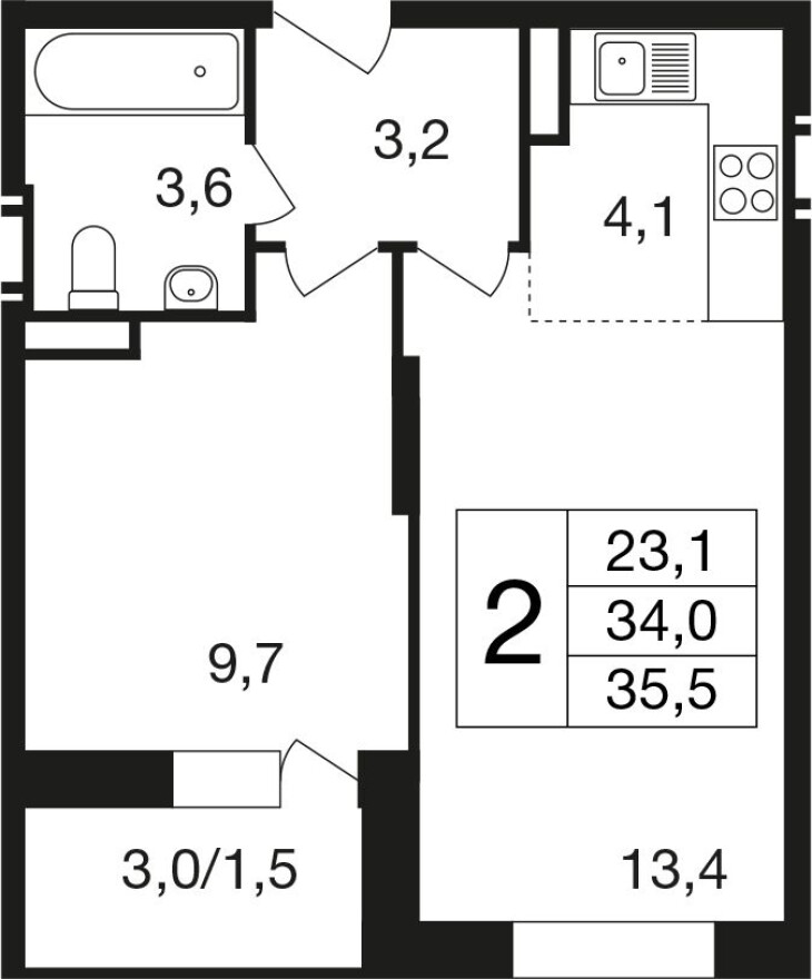 2к. квартира