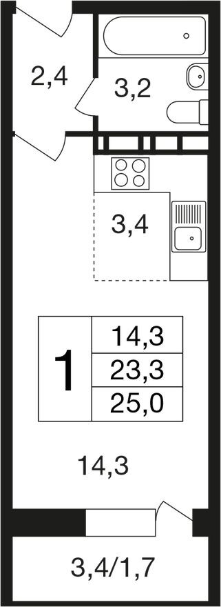 1к. квартира