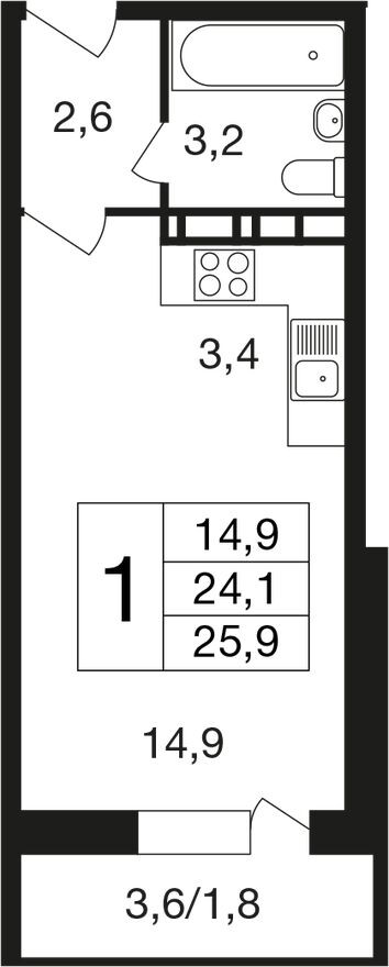 1к. квартира