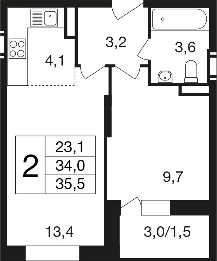 2к. квартира