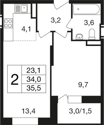 2к. квартира