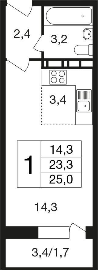 1к. квартира