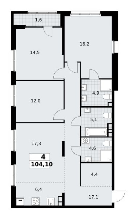 4к. квартира