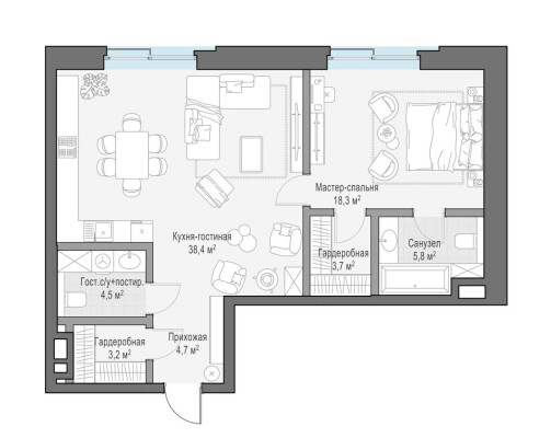 1к. квартира