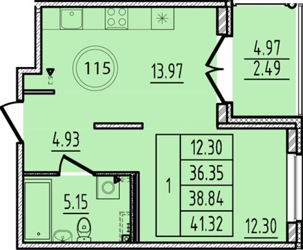 1к. квартира