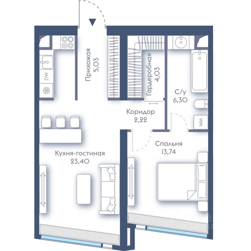 1к. квартира
