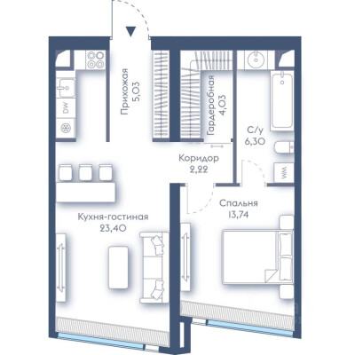 1к. квартира