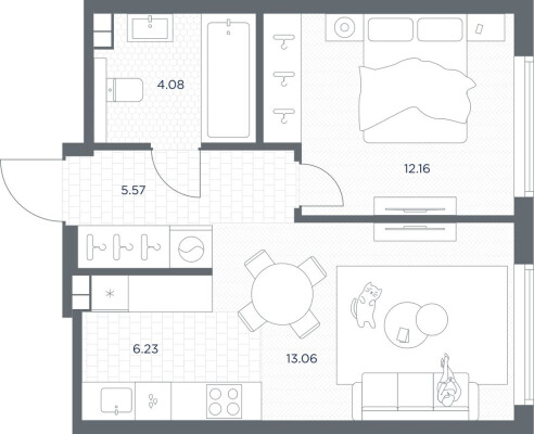1к. квартира