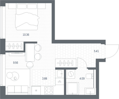 1к. квартира