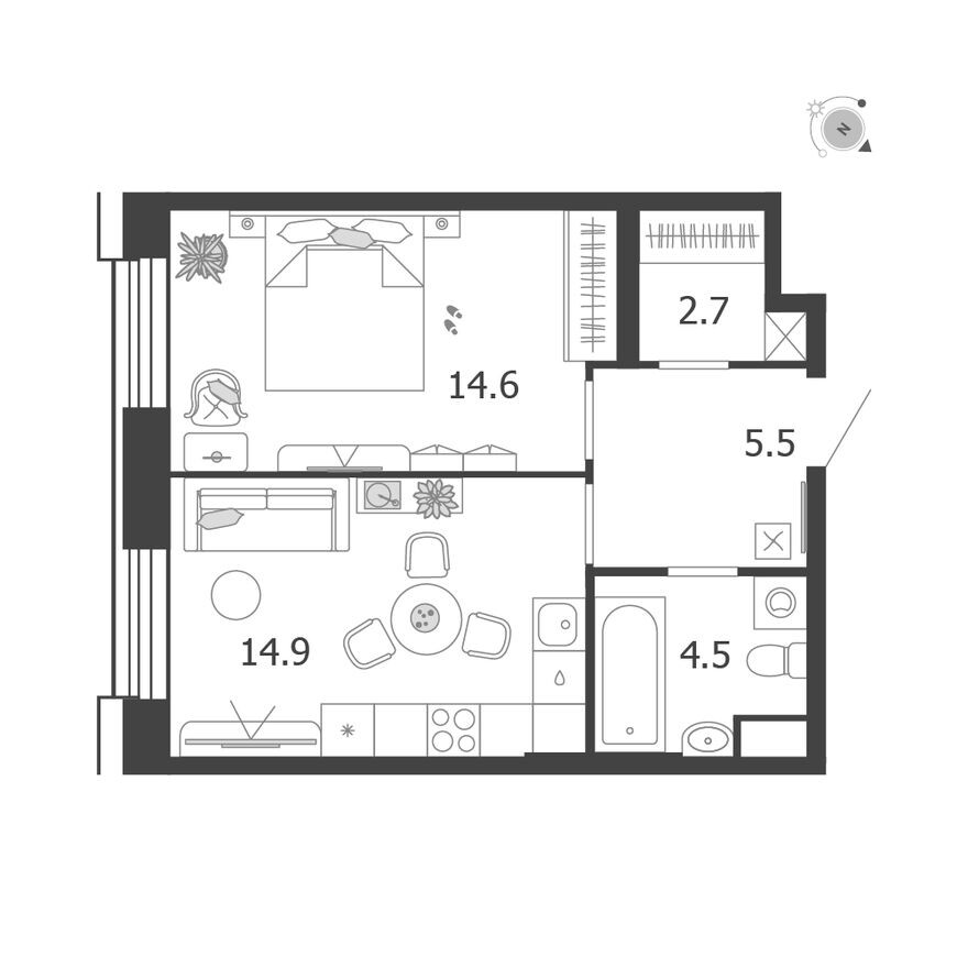 1к. квартира