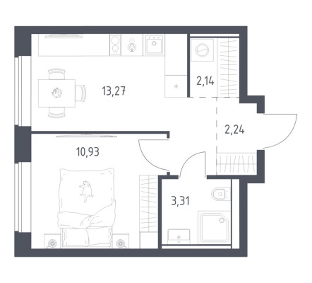 1к. квартира