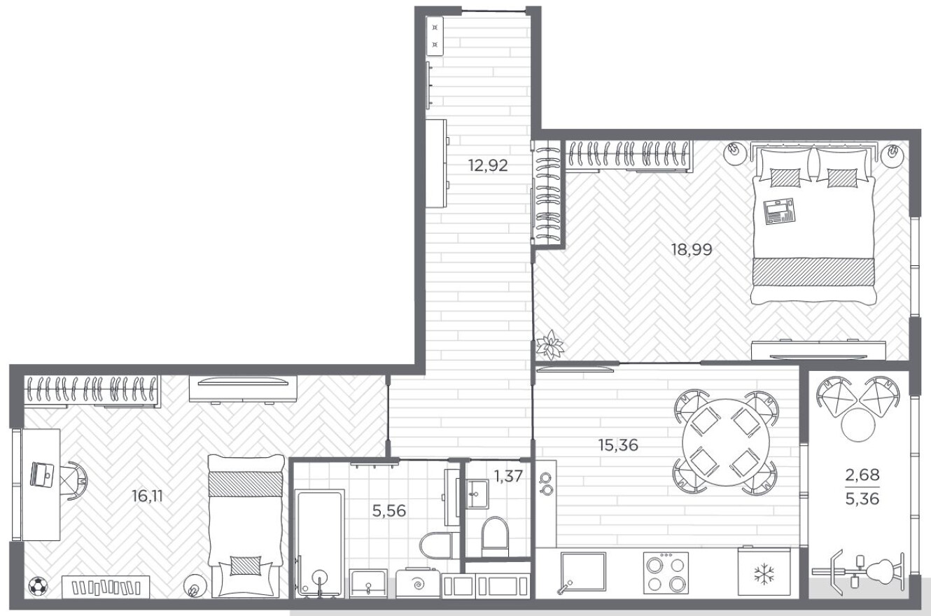 2к. квартира