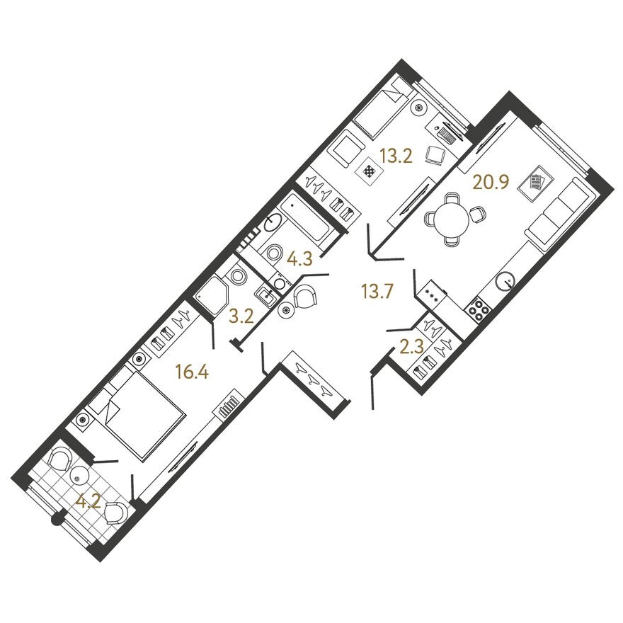 2к. квартира