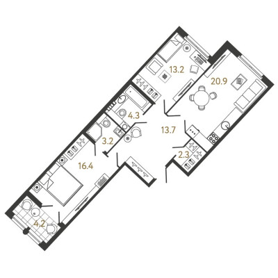 2к. квартира