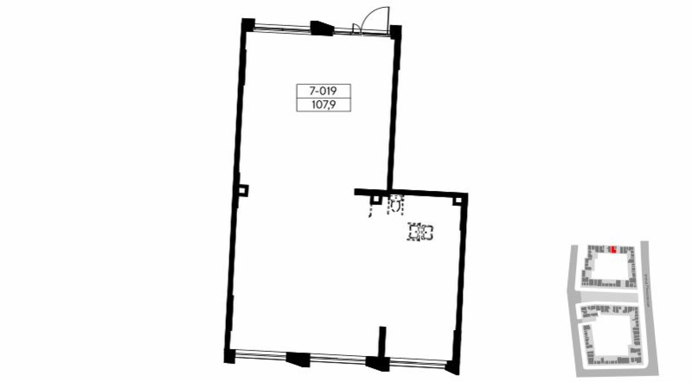 Планировка — Торговое помещение, 107.9 м²