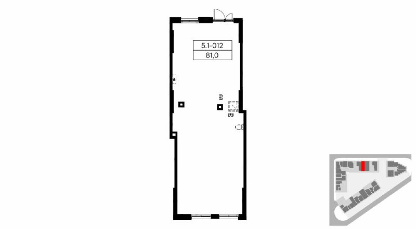 Планировка — Торговое помещение, 81.0 м²